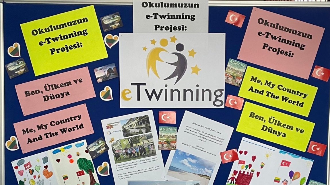 Okulumuzun e-Twinning projesi olan 'BEN, ÜLKEM VE DÜNYA' 